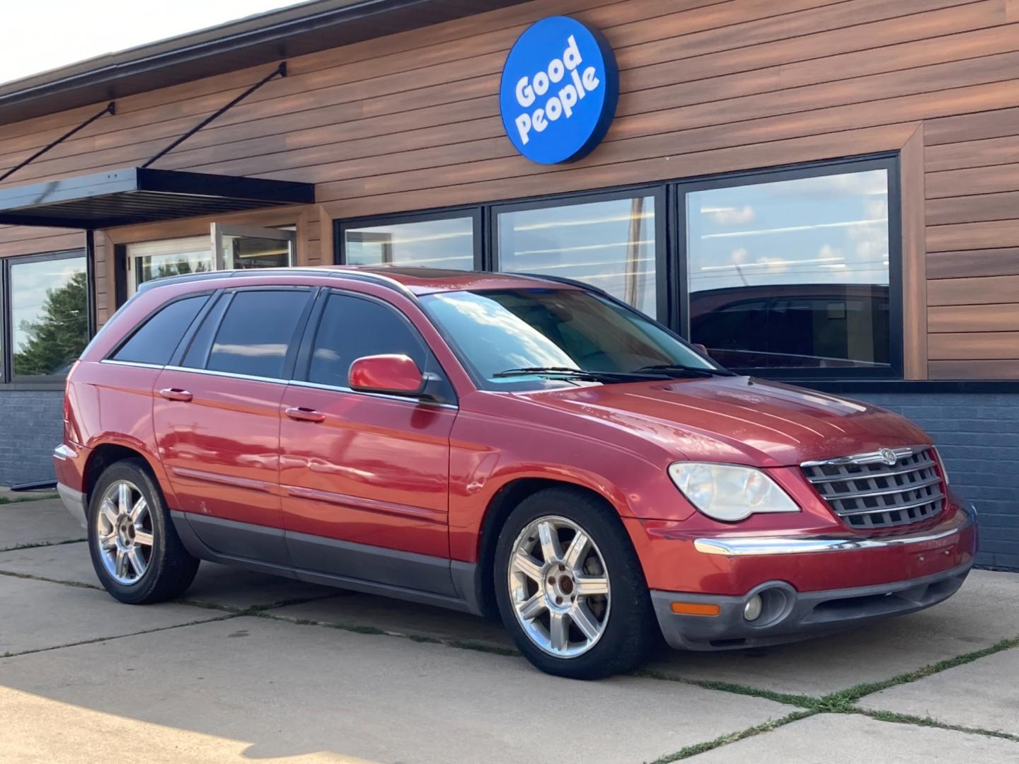 2007 Inferno Red Chrysler Pacifica Touring FWD (2A8GF68X27R) with an 4.0L V6 SOHC 24V engine, 6-Speed Automatic Overdrive transmission, located at 1800 South Ihm Blvd, Freeport, IL, 61032, (815) 232-5543, 42.278645, -89.607994 - Pacifica Touring 4D SUV AWD - Photo#0