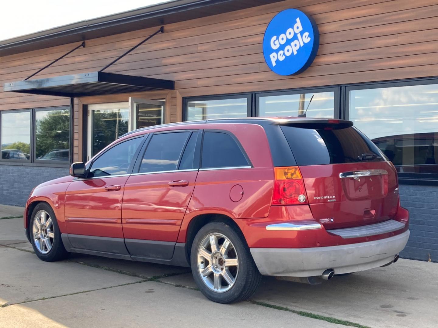 2007 Inferno Red Chrysler Pacifica Touring FWD (2A8GF68X27R) with an 4.0L V6 SOHC 24V engine, 6-Speed Automatic Overdrive transmission, located at 1800 South Ihm Blvd, Freeport, IL, 61032, (815) 232-5543, 42.278645, -89.607994 - Pacifica Touring 4D SUV AWD - Photo#2