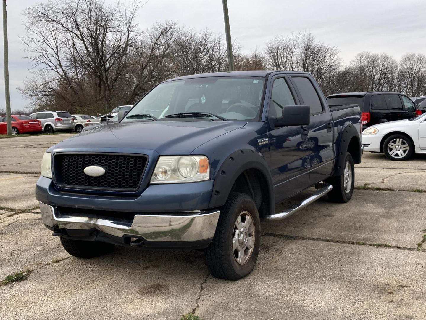 2005 Steel Blue met Ford F-150 FX4 SuperCrew 4WD (1FTPW145X5F) with an 5.4L V6 SOHC 16V engine, 4-Speed Automatic Overdrive transmission, located at 1800 South Ihm Blvd, Freeport, IL, 61032, (815) 232-5543, 42.278645, -89.607994 - Photo#0