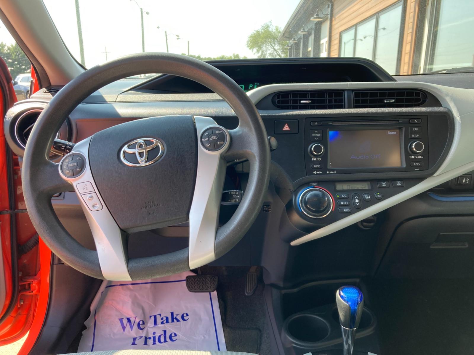 2012 Habanero Toyota Prius c One (JTDKDTB37C1) with an 1.5L L4 DOHC 16V HYBRID engine, Continuously Variable Transmission transmission, located at 1800 South Ihm Blvd, Freeport, IL, 61032, (815) 232-5543, 42.278645, -89.607994 - Photo #6