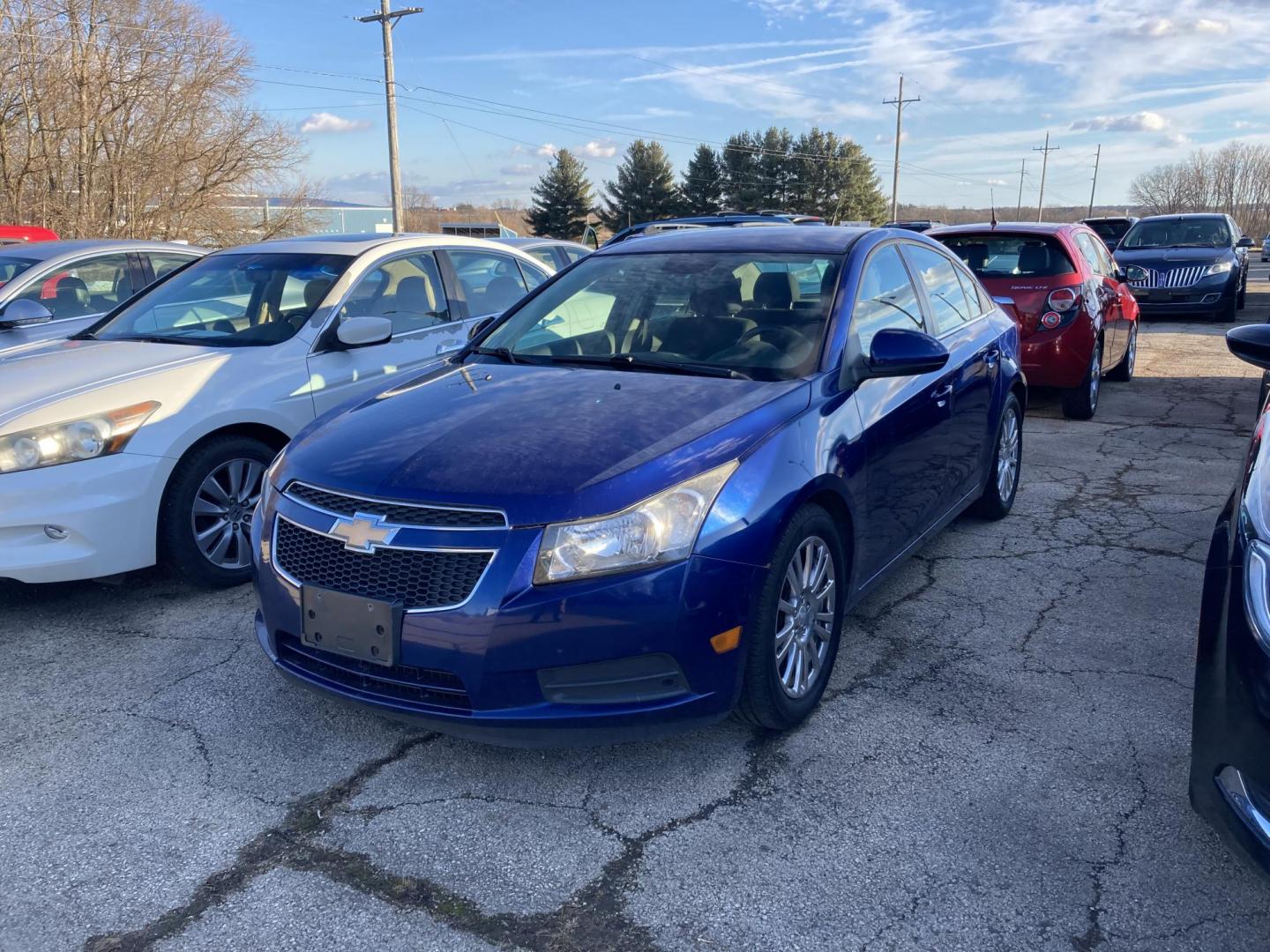 2012 Blue Topaz Met Chevrolet Cruze Eco (1G1PJ5SC7C7) with an 1.4L L4 DOHC 16V TURBO engine, 6-Speed Automatic transmission, located at 1800 South Ihm Blvd, Freeport, IL, 61032, (815) 232-5543, 42.278645, -89.607994 - Cruze Eco 4D Sedan - Photo#0